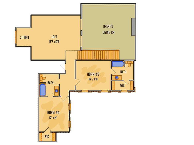 Plan 510017WDY: 4-Bed Designer's Dream Home Plan - 4459 Sq Ft - Floor Plan - 2nd Floor - Acadian, European, French Country, Louisiana-Style, Southern