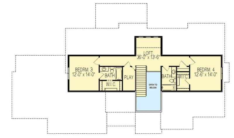 Plan 290079IY: Ranch House Plan with Four to Seven Bedrooms - Floor Plan - 2nd Floor - European, Traditional