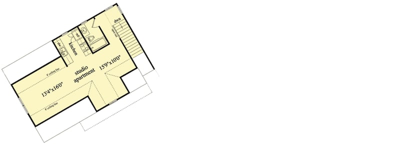 Plan 29891RL: Country Craftsman With Studio Apartment Above Angled Garage - Floor Plan - Bonus Level - Country, Craftsman, Mountain, Ranch