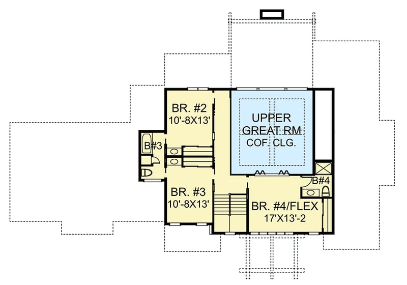 Plan 770004CED: Rugged Craftsman with Indoor and Outdoor Entertaining Spaces - Floor Plan - 2nd Floor - Craftsman, Mountain, Rustic