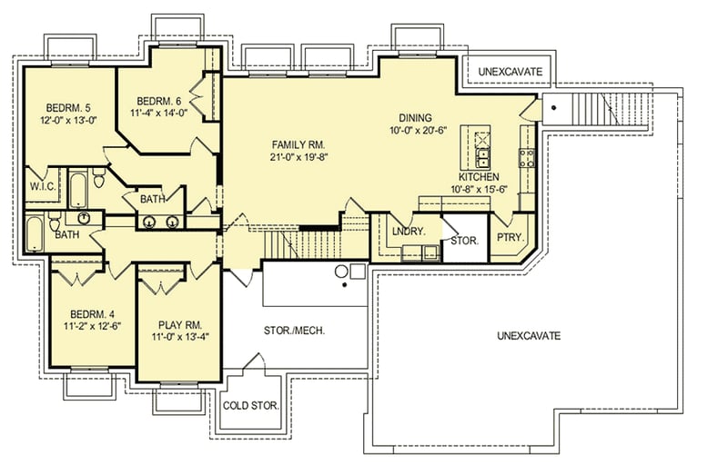 Plan 290089IY: Unique Prairie Style Ranch - Floor Plan - Optional Lower Level - Northwest, Prairie