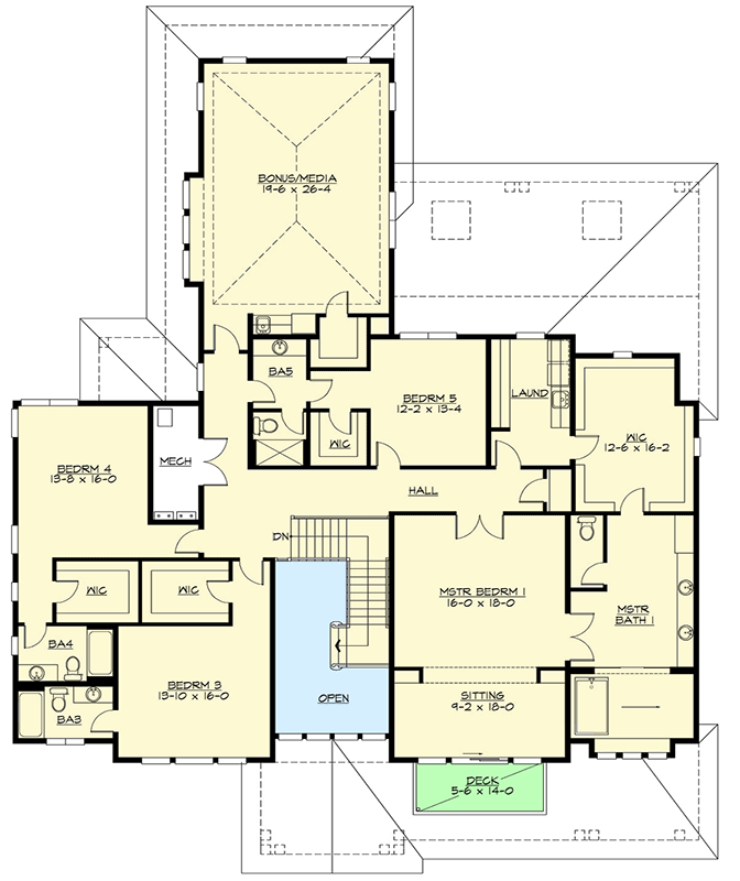 Plan 23757JD: First or Second Floor Master Suite - Floor Plan - 2nd Floor - Northwest, Shingle