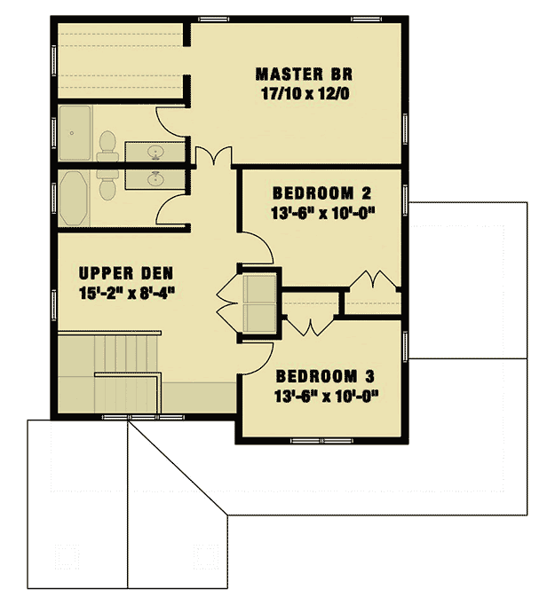Plan 50164PH: Craftsman House Plan with Upper Den - Floor Plan - 2nd Floor - Bungalow, Craftsman, Northwest