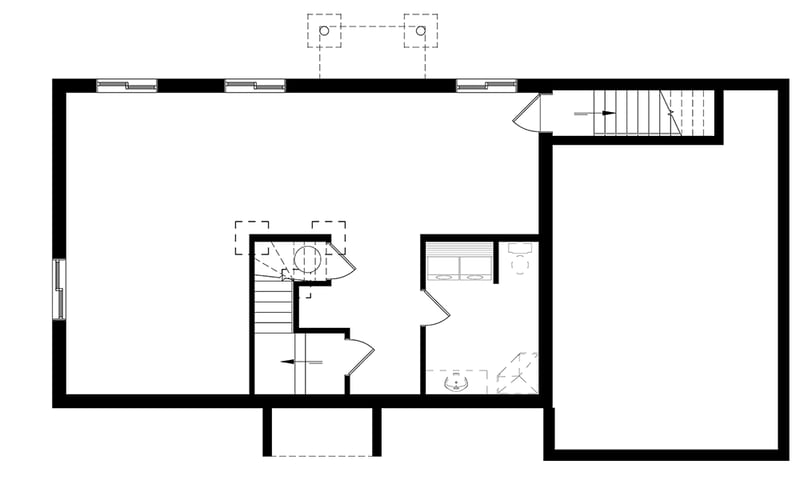 Plan 22477DR: Rugged Ranch Home Plan With Attached Garage - Floor Plan - Optional Lower Level - Northwest, Ranch, Rustic