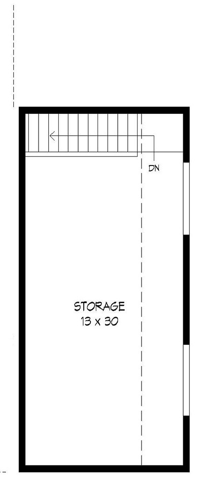 Plan 68514VR: Garage with RV Storage - Floor Plan - 2nd Floor - Northwest