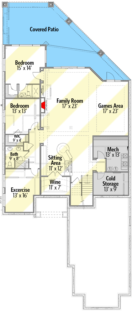 Plan 81701AB: European House Plan with Second Floor In-Law Apartment - Floor Plan - Optional Finish Lower Level - European, Traditional