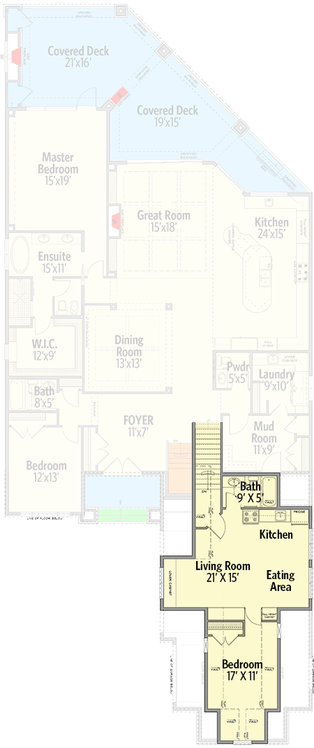 Plan 81701AB: European House Plan with Second Floor In-Law Apartment - Floor Plan - 2nd Floor - European, Traditional