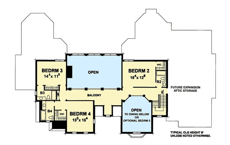 Plan 42522DB: A Castle of Your Own - Floor Plan - 2nd Floor - European, French Country