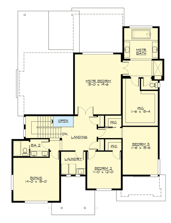 Plan 23763JD: Contemporary House Plan with Outdoor Living Room - Floor Plan - 2nd Floor - Contemporary, Modern, Northwest