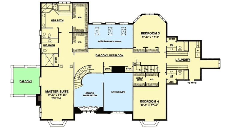 Plan 42525DB: Luxury Living in Traditional House Plan - Floor Plan - 2nd Floor - European, Traditional