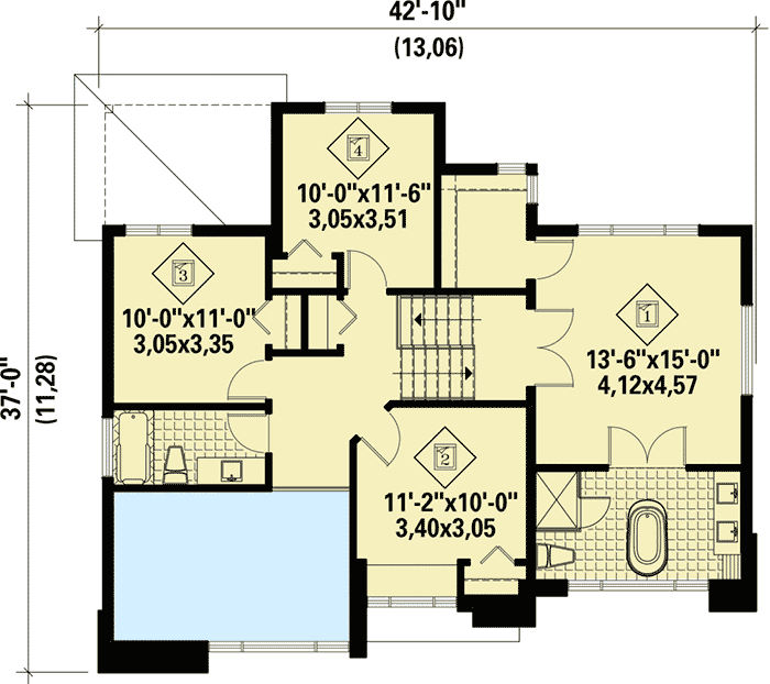 Plan 80910PM: Contemporary with Two-Story Living Room - Floor Plan - Second Floor - Contemporary, Northwest, Prairie