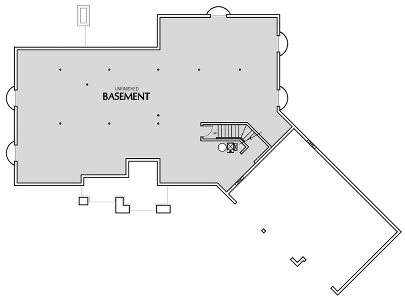 Plan 69678AM: Three Bedroom Craftsman Home Plan with Expanded Garage - Floor Plan - Basement - Craftsman, Northwest, Shingle