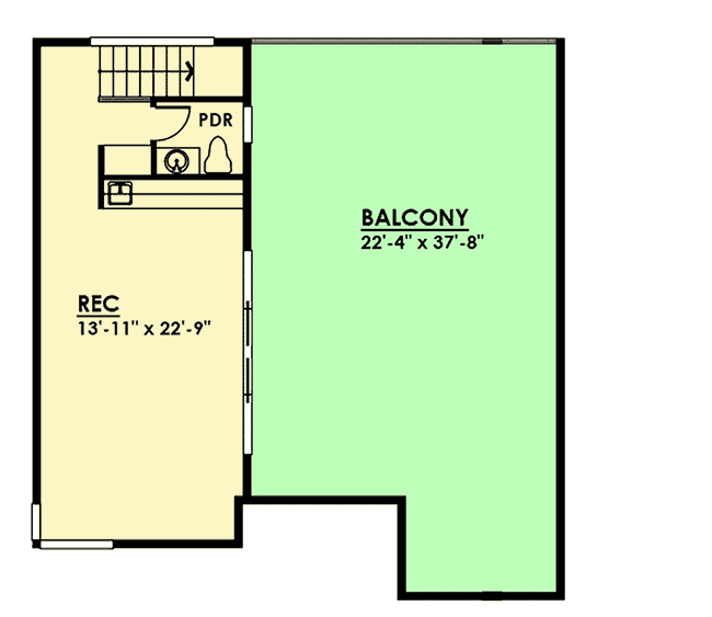 Plan 666001RAF: Modern Living with Third Floor Rec Room and Balcony - Floor Plan - 3rd Floor - Contemporary, Modern, Northwest