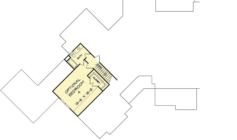 Plan 360008DK: Craftsman Ranch Home Plan with 3-Car Garage - Floor Plan - 2nd Floor - Country, Craftsman, New American