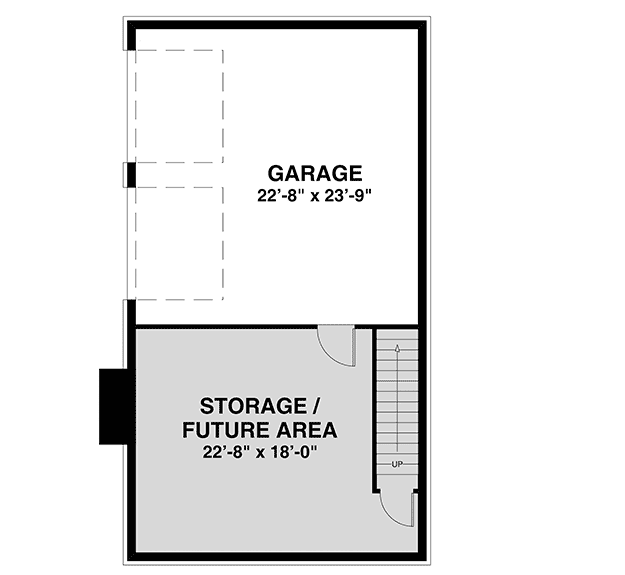 Plan 20145GA: Narrow 2-Story House Plan with Drive-Under Garage - Floor Plan - Lower Level - Southern, Traditional, Vacation