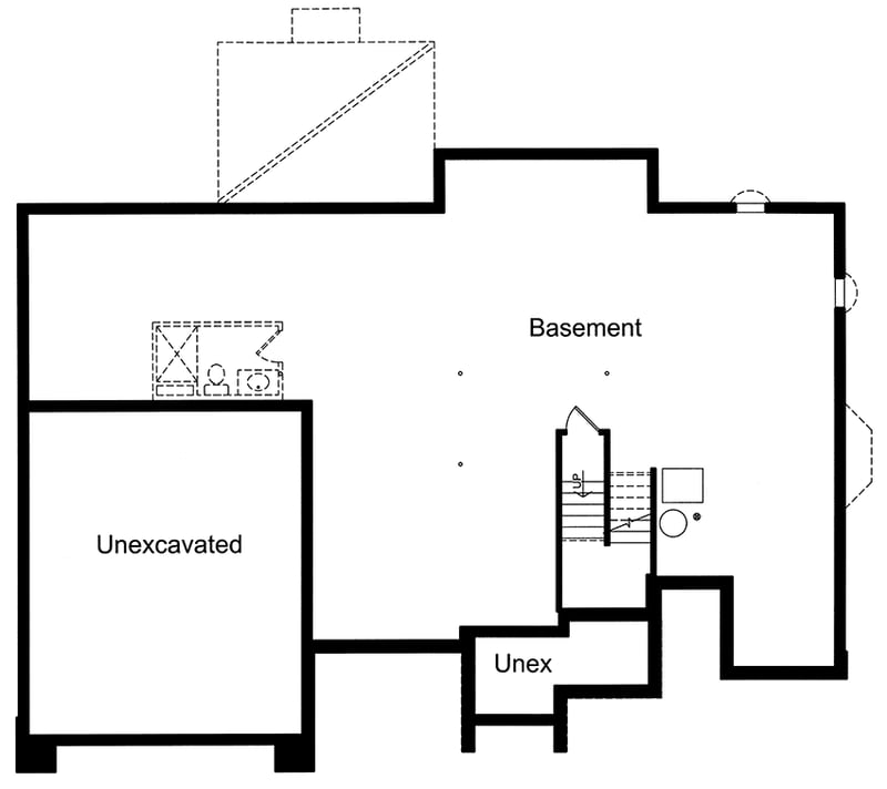 Plan 39269ST: Handsome Traditional House Plan - Floor Plan - Basement Unfinished - Southern, Traditional