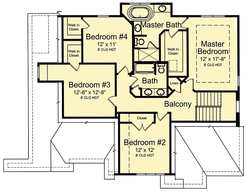 Plan 39274ST: European House Plan with Old World Charm - Floor Plan - 2nd Floor - European
