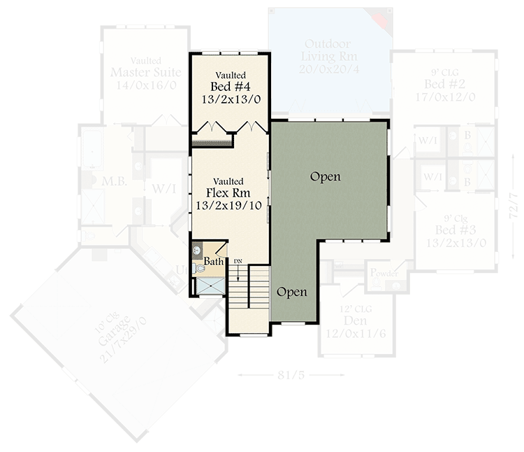 Plan 85271MS: Open Concept Modern House Plan with Private Bedrooms - 3311 Sq Ft - Floor Plan - 2nd Floor - Contemporary, Mid Century Modern, Modern, Northwest
