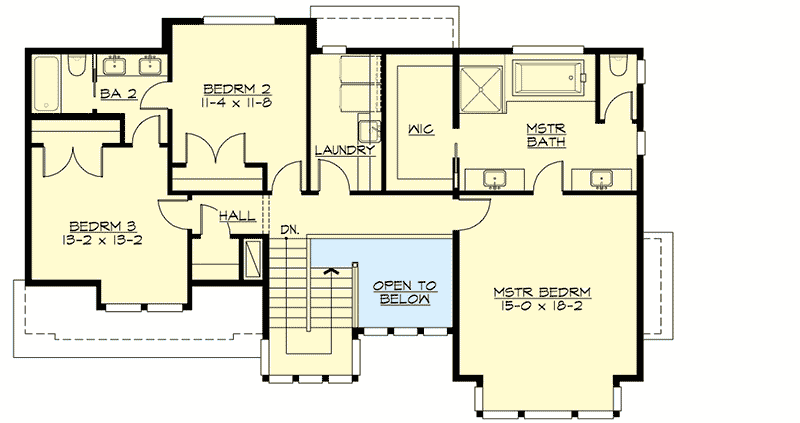 Plan 23772JD: 4-Bed Contemporary Home Plan with Media Room - Floor Plan - Second Level - Contemporary, Modern, Northwest, Prairie