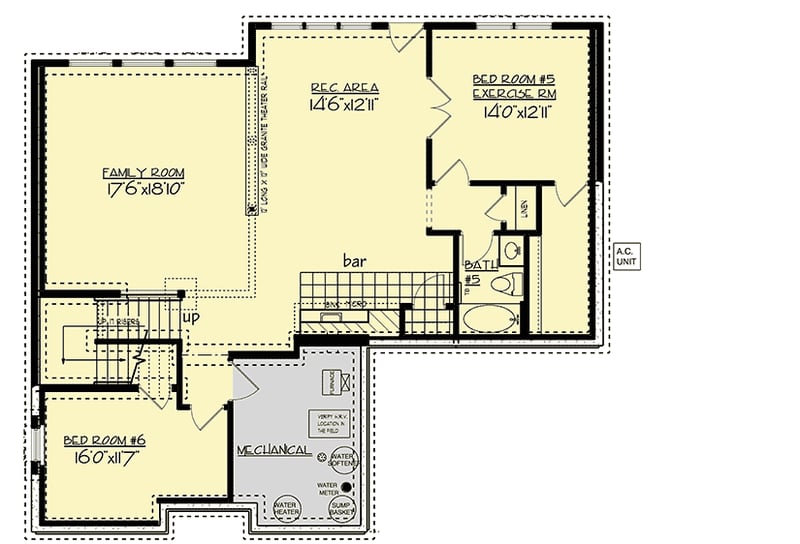 Plan 73394HS: Exclusive Two-Story 4-Bed-Plus House Plan - Floor Plan - Optional Finished Lower Level - Craftsman, New American, Northwest