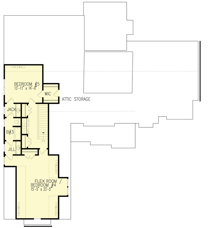 Plan 25657GE: Magnificent Master-On-Main House Plan with up to Five Bedrooms - Floor Plan - 2nd Floor - Country, Craftsman, European, Mountain