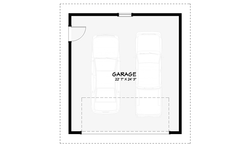 Plan 28932JJ: Modern Farmhouse Cottage Plan with Two Master Suites and a Detached 2-Car Garage - Floor Plan - Detached Garage - Cottage, Country, Modern Farmhouse, New American, Traditional