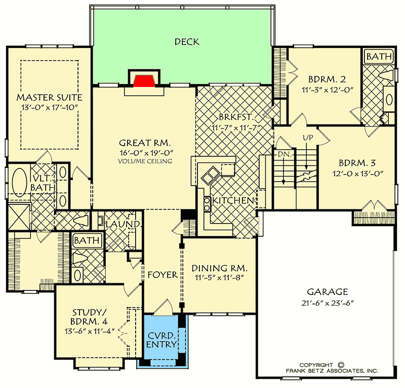 Plan 710008BTZ: Attractive Southern House Plan with Alternate Exteriors Available - Floor Plan - Main Level - Southern, Traditional