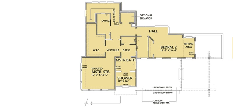 Plan 666039RAF: Modern Home Plan with Drive-Under Garage - 3629 Sq Ft - Floor Plan - 2nd Floor - Contemporary, Mid Century Modern, Modern, Northwest