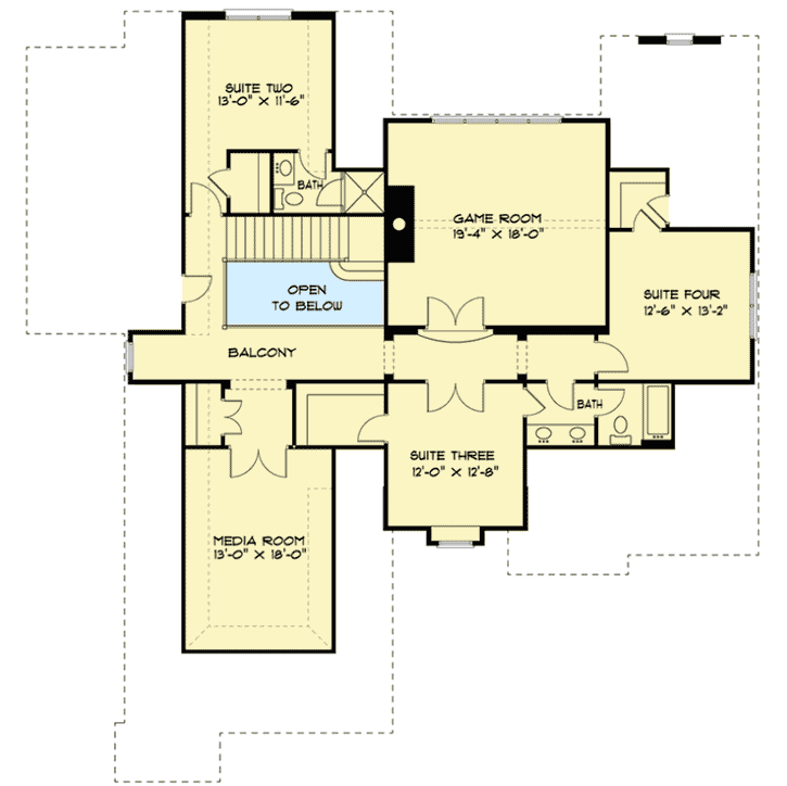 Plan 93112EL: Exclusive 5-Bed European House Plan with First-Floor Master - Floor Plan - 2nd Floor - European, Traditional