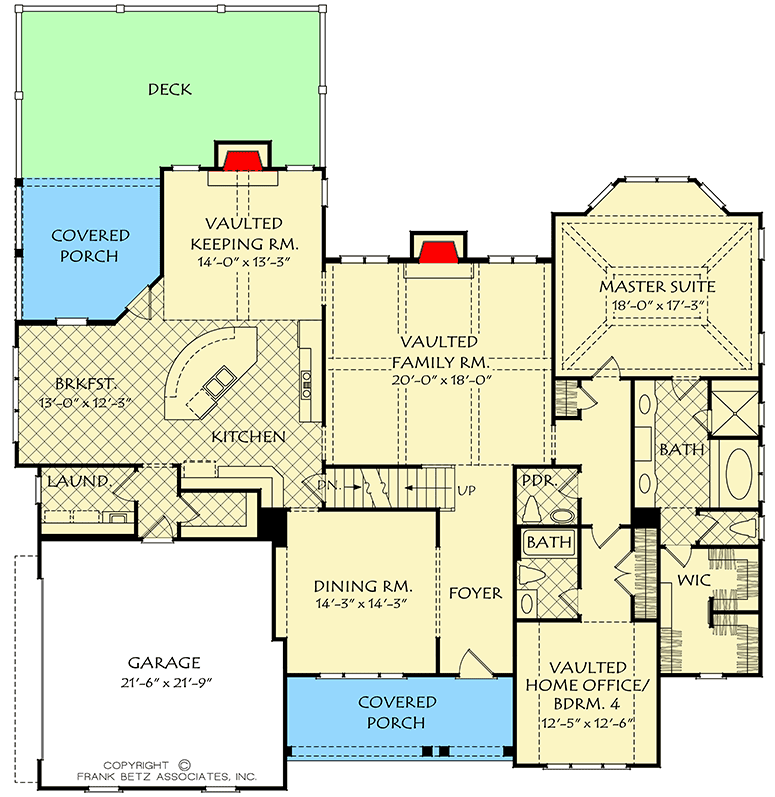 Plan 710124BTZ: Cottage-like House Plan with Cedar Shake and Stone Exterior - Floor Plan - Main Level - Cottage, Country, Shingle, Traditional