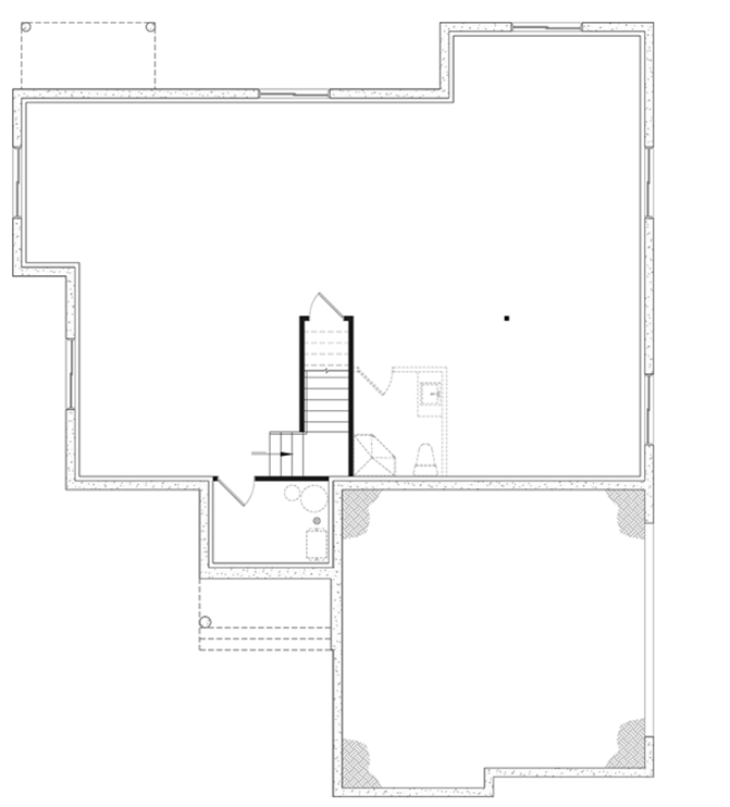 Plan 22540DR: New American Ranch Home Plan with Lots of Options - Floor Plan - Unfinished Basement - Craftsman, New American, Northwest, Ranch