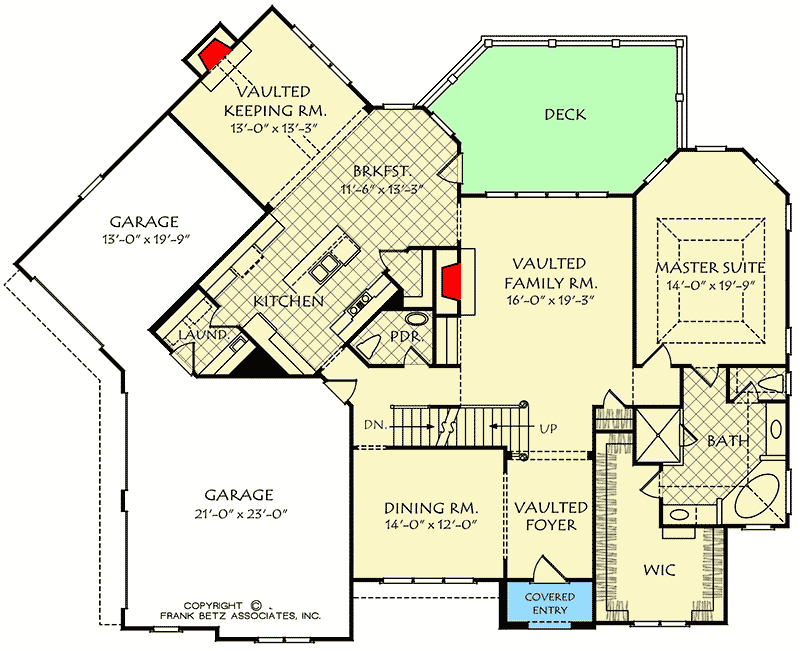 Plan 710154BTZ: Eye-Catching 4-Bed House Plan with High-Peaking Gables - Floor Plan - Main Level - Country, European, Traditional
