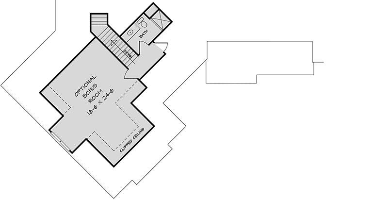 Plan 360043DK: Designer Mountain Craftsman House Plan II with 3-Car Garage - Floor Plan - Optional Bonus Level - Craftsman, Mountain, New American, Traditional