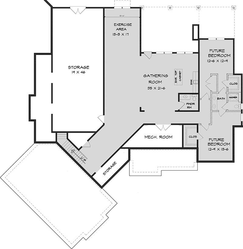 Plan 360044DK: Designer Mountain Craftsman House Plan II - 3736 Sq Ft - Floor Plan - Optional Lower Level - Country, Craftsman, Mountain, New American