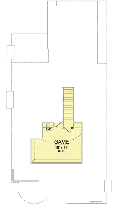 Plan 36562TX: Beautiful 5-Bedroom Mediterranean Home with Third-Floor Game Room - Floor Plan - 3rd Floor - European, Tuscan