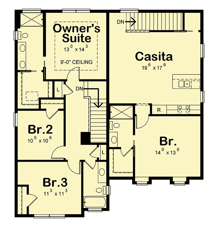 Plan 42584DB: Multi-Generational Craftsman House Plan - Floor Plan - 2nd Floor - Country, Craftsman, Northwest