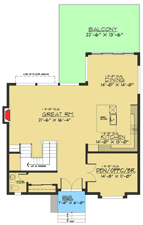 Plan 666060RAF: Modern House Plan with Drive Under Garage - 3045 Sq Ft - Floor Plan - Main Level - Contemporary, Modern, Northwest