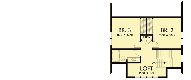 Plan 69735AM: Craftsman Cottage with 3-Car Garage - Floor Plan - 2nd Floor - Bungalow, Country, Craftsman, Northwest