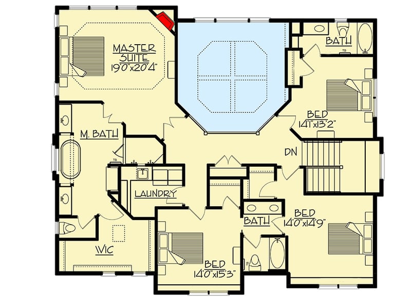 Plan 73427HS: Luxurious Craftsman House Plan with Optional Lower Level - Floor Plan - Second Level - Country, Craftsman, Mountain, New American, Northwest