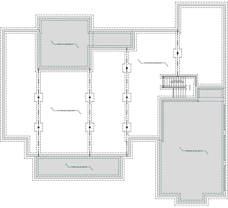 Plan 51802HZ: Charming Southern Home Plan with Optional Bonus Room - 2854 Sq Ft - Floor Plan - Basement - Acadian, Louisiana-Style, Southern