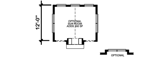 Plan 42605DB: 2-Bed Bungalow Plan with Optional Sunroom - Floor Plan - Optional Sunroom - Bungalow, Craftsman, New American, Northwest