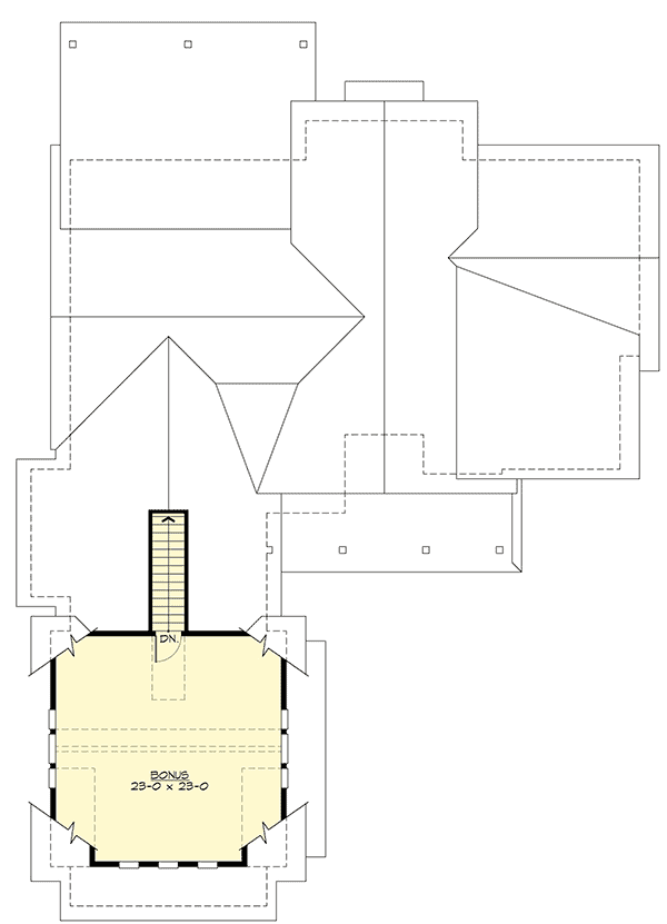 Plan 23839JD: New American House Plan Bonus Above 2-Car Garage - Floor Plan - 2nd Floor - Craftsman, Farmhouse, Modern Farmhouse, New American, Northwest, Rustic