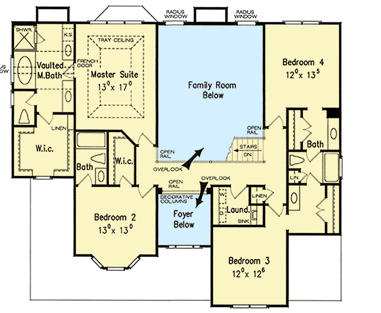 Plan 710307BTZ: Traditional House Plan with Up To 5 Bedrooms - Floor Plan - 2nd Floor - Traditional