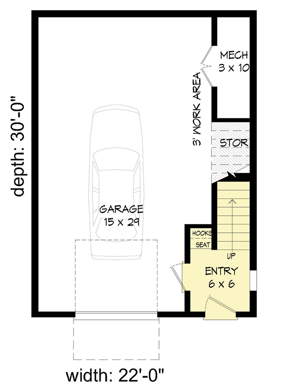 Plan 68637VR: Minimalist House Plan for a Front-to-Back Sloping Lot - Floor Plan - Lower Level - Contemporary, Modern
