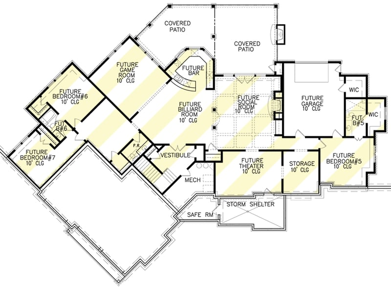 Plan 25685GE: Craftsman House Plan with Lower Level Expansion - Floor Plan - Optional Lower Level - Craftsman, Mountain, New American, Traditional