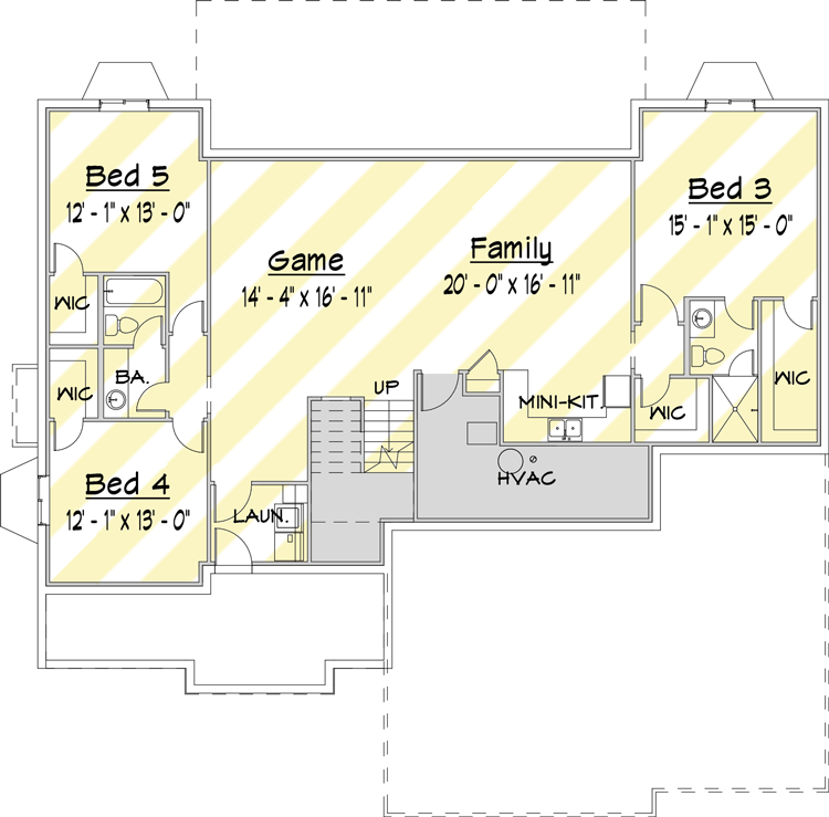 Plan 910004WHD: Eye-catching New American House Plan with Bonus Room above Garage - Floor Plan - Optional Finished Lower Level - Craftsman, New American