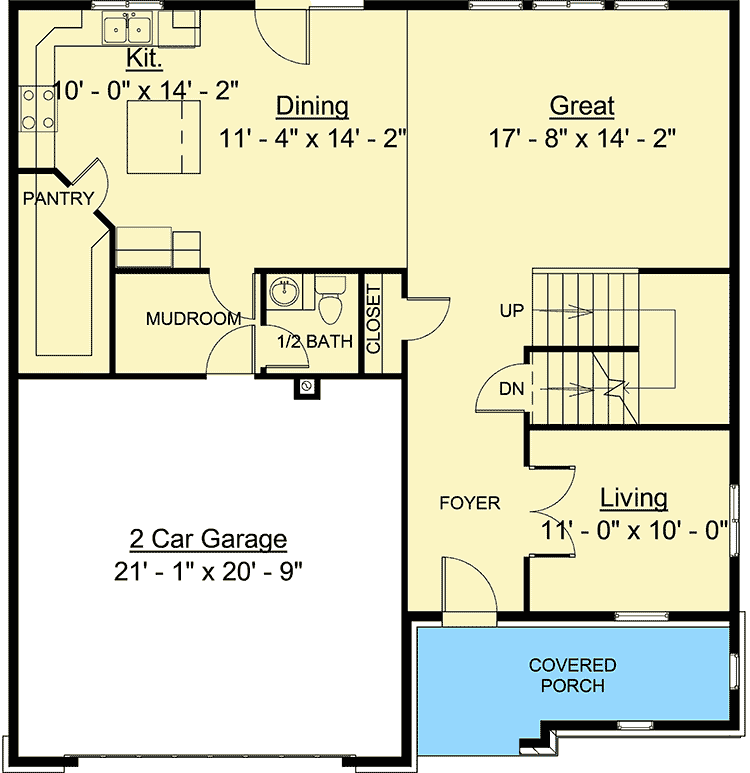 Plan 910027WHD: Exclusive 4-Bed House Plan with Second-Level Flex Room - Floor Plan - Main Level - European, French Country