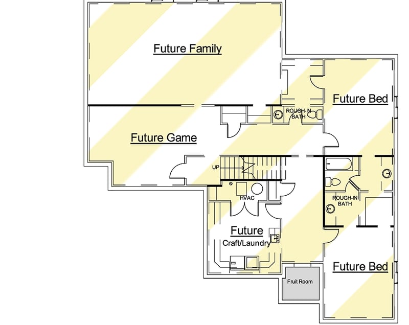Plan 910052WHD: One-Story Modern House Plan with Optional Finished Lower Level - Floor Plan - Optional Lower Level - Mid Century Modern, Modern, Northwest