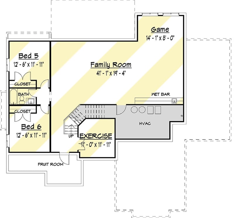 Plan 910075WHD: Exclusive Craftsman House Plan with Optional Finished Lower Level - Floor Plan - Optional Lower Level - Craftsman, New American