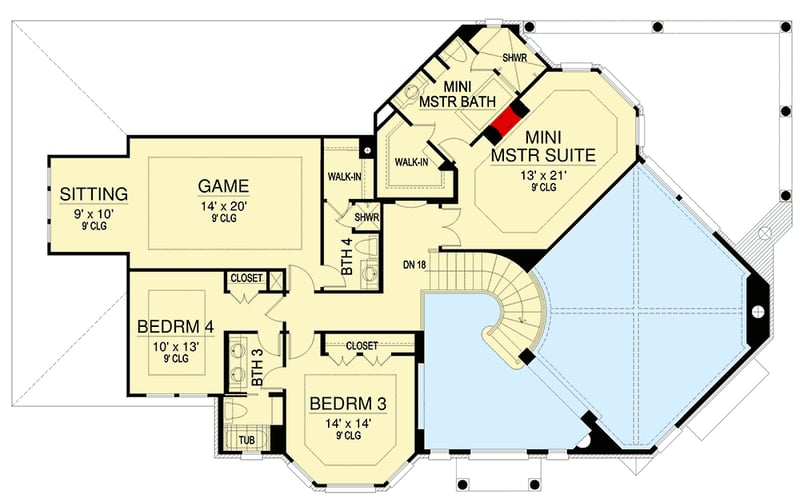 Plan 36590TX: Gorgeous Two-Story Home Plan with Two Master Suites - Floor Plan - 2nd Floor - European